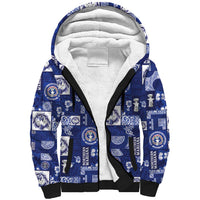 Northern Mariana Islands Magof Nochebuena Sherpa Hoodie Pacific Patchwork Xmas Vibes - Polynesian Pride