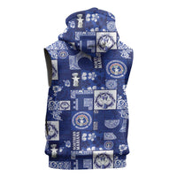 Northern Mariana Islands Magof Nochebuena Sleeveless Zip Hoodie Pacific Patchwork Xmas Vibes LT9 - Polynesian Pride