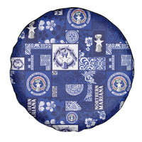 Northern Mariana Islands Magof Nochebuena Spare Tire Cover Pacific Patchwork Xmas Vibes - Polynesian Pride