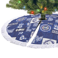 Northern Mariana Islands Magof Nochebuena Tree Skirt Pacific Patchwork Xmas Vibes LT9 - Polynesian Pride
