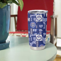 Northern Mariana Islands Magof Nochebuena Tumbler Cup Pacific Patchwork Xmas Vibes LT9 - Polynesian Pride