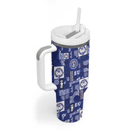 Northern Mariana Islands Magof Nochebuena Tumbler With Handle Pacific Patchwork Xmas Vibes LT9 - Polynesian Pride
