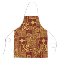 Rotuma Faiakse'ea 'e Kirisimasi Apron Pacific Patchwork Xmas Vibes LT9 Red - Polynesian Pride