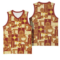 Rotuma Faiakse'ea 'e Kirisimasi Basketball Jersey Pacific Patchwork Xmas Vibes LT9 - Polynesian Pride