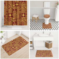 Rotuma Faiakse'ea 'e Kirisimasi Bathroom Set Pacific Patchwork Xmas Vibes - Polynesian Pride