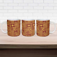 Rotuma Faiakse'ea 'e Kirisimasi Ceramic Mug Pacific Patchwork Xmas Vibes LT9 - Polynesian Pride