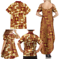 Rotuma Faiakse'ea 'e Kirisimasi Family Matching Summer Maxi Dress and Hawaiian Shirt Pacific Patchwork Xmas Vibes - Polynesian Pride