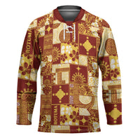 Rotuma Faiakse'ea 'e Kirisimasi Hockey Jersey Pacific Patchwork Xmas Vibes LT9 Unisex Red - Polynesian Pride