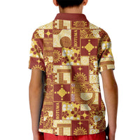 Rotuma Faiakse'ea 'e Kirisimasi Kid Polo Shirt Pacific Patchwork Xmas Vibes LT9 - Polynesian Pride