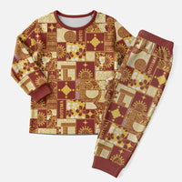 Rotuma Faiakse'ea 'e Kirisimasi Christmas Pajama Set Pacific Patchwork Xmas Vibes - Polynesian Pride