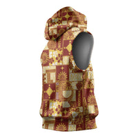 Rotuma Faiakse'ea 'e Kirisimasi Sleeveless Hoodie Pacific Patchwork Xmas Vibes LT9 - Polynesian Pride
