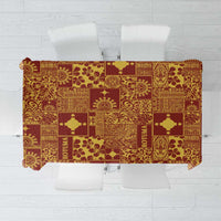 Rotuma Faiakse'ea 'e Kirisimasi Tablecloth Pacific Patchwork Xmas Vibes LT9 Red - Polynesian Pride