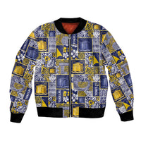 Tokelau Manuia te Kilihimahi Bomber Jacket Pacific Patchwork Xmas Vibes - Polynesian Pride