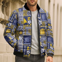 Tokelau Manuia te Kilihimahi Bomber Puffer Jacket Pacific Patchwork Xmas Vibes LT9 - Polynesian Pride