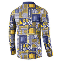 Tokelau Manuia te Kilihimahi Button Sweatshirt Pacific Patchwork Xmas Vibes LT9 - Polynesian Pride