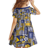 Tokelau Manuia te Kilihimahi Family Matching Off The Shoulder Long Sleeve Dress and Hawaiian Shirt Pacific Patchwork Xmas Vibes - Polynesian Pride