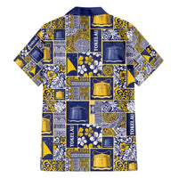 Tokelau Manuia te Kilihimahi Family Matching Off The Shoulder Long Sleeve Dress and Hawaiian Shirt Pacific Patchwork Xmas Vibes - Polynesian Pride