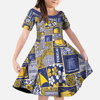 Tokelau Manuia te Kilihimahi Family Matching Off Shoulder Maxi Dress and Hawaiian Shirt Pacific Patchwork Xmas Vibes - Polynesian Pride