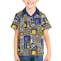 Tokelau Manuia te Kilihimahi Family Matching Off Shoulder Maxi Dress and Hawaiian Shirt Pacific Patchwork Xmas Vibes - Polynesian Pride