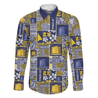 Tokelau Manuia te Kilihimahi Family Matching Off Shoulder Short Dress and Hawaiian Shirt Pacific Patchwork Xmas Vibes - Polynesian Pride