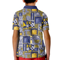 Tokelau Manuia te Kilihimahi Kid Polo Shirt Pacific Patchwork Xmas Vibes LT9 - Polynesian Pride