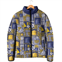 Tokelau Manuia te Kilihimahi Padded Jacket Pacific Patchwork Xmas Vibes LT9 - Polynesian Pride