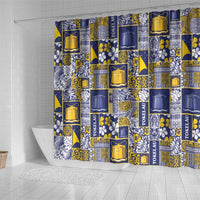 Tokelau Manuia te Kilihimahi Shower Curtain Pacific Patchwork Xmas Vibes - Polynesian Pride