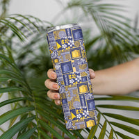 Tokelau Manuia te Kilihimahi Skinny Tumbler Pacific Patchwork Xmas Vibes LT9 - Polynesian Pride