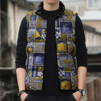 Tokelau Manuia te Kilihimahi Sleeveless Puffer Jacket Pacific Patchwork Xmas Vibes LT9 - Polynesian Pride