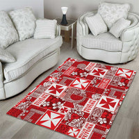 Wallis Et Futuna Kilisimasi Fiefia Area Rug Pacific Patchwork Xmas Vibes - Polynesian Pride