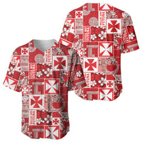 Wallis Et Futuna Kilisimasi Fiefia Baseball Jersey Pacific Patchwork Xmas Vibes LT9 - Polynesian Pride