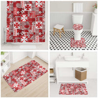 Wallis Et Futuna Kilisimasi Fiefia Bathroom Set Pacific Patchwork Xmas Vibes - Polynesian Pride