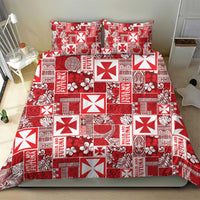 Wallis Et Futuna Kilisimasi Fiefia Bedding Set Pacific Patchwork Xmas Vibes - Polynesian Pride
