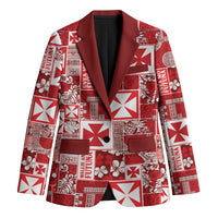 Wallis Et Futuna Kilisimasi Fiefia Blazer Pacific Patchwork Xmas Vibes - Polynesian Pride