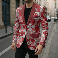Wallis Et Futuna Kilisimasi Fiefia Blazer Pacific Patchwork Xmas Vibes - Polynesian Pride