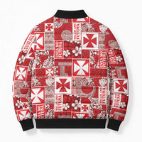 Wallis Et Futuna Kilisimasi Fiefia Bomber Puffer Jacket Pacific Patchwork Xmas Vibes LT9 - Polynesian Pride