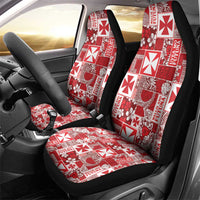 Wallis Et Futuna Kilisimasi Fiefia Car Seat Cover Pacific Patchwork Xmas Vibes - Polynesian Pride