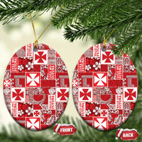 Wallis Et Futuna Kilisimasi Fiefia Ceramic Ornament Pacific Patchwork Xmas Vibes - Polynesian Pride