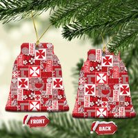 Wallis Et Futuna Kilisimasi Fiefia Ceramic Ornament Pacific Patchwork Xmas Vibes - Polynesian Pride