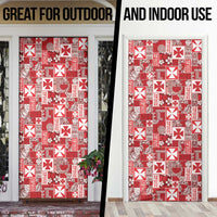 Wallis Et Futuna Kilisimasi Fiefia Door Cover Pacific Patchwork Xmas Vibes LT9 - Polynesian Pride