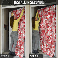 Wallis Et Futuna Kilisimasi Fiefia Door Cover Pacific Patchwork Xmas Vibes LT9 - Polynesian Pride