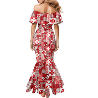 Wallis Et Futuna Kilisimasi Fiefia Family Matching Mermaid Dress and Hawaiian Shirt Pacific Patchwork Xmas Vibes - Polynesian Pride