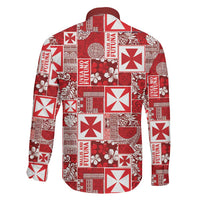 Wallis Et Futuna Kilisimasi Fiefia Family Matching Off The Shoulder Long Sleeve Dress and Hawaiian Shirt Pacific Patchwork Xmas Vibes - Polynesian Pride