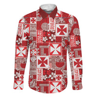 Wallis Et Futuna Kilisimasi Fiefia Family Matching Off Shoulder Short Dress and Hawaiian Shirt Pacific Patchwork Xmas Vibes - Polynesian Pride