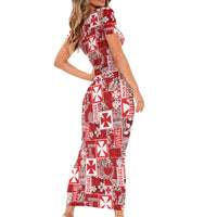 Wallis Et Futuna Kilisimasi Fiefia Family Matching Short Sleeve Bodycon Dress and Hawaiian Shirt Pacific Patchwork Xmas Vibes - Polynesian Pride