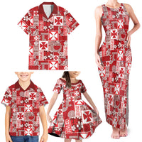 Wallis Et Futuna Kilisimasi Fiefia Family Matching Tank Maxi Dress and Hawaiian Shirt Pacific Patchwork Xmas Vibes - Polynesian Pride