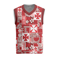 Wallis Et Futuna Kilisimasi Fiefia Christmas Knitted V-Neck Vest Pacific Patchwork Xmas Vibes - Polynesian Pride