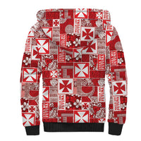 Wallis Et Futuna Kilisimasi Fiefia Sherpa Hoodie Pacific Patchwork Xmas Vibes - Polynesian Pride
