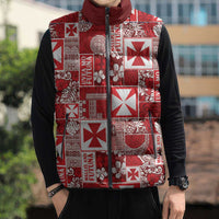 Wallis Et Futuna Kilisimasi Fiefia Sleeveless Puffer Jacket Pacific Patchwork Xmas Vibes LT9 - Polynesian Pride