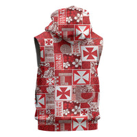 Wallis Et Futuna Kilisimasi Fiefia Sleeveless Zip Hoodie Pacific Patchwork Xmas Vibes LT9 - Polynesian Pride